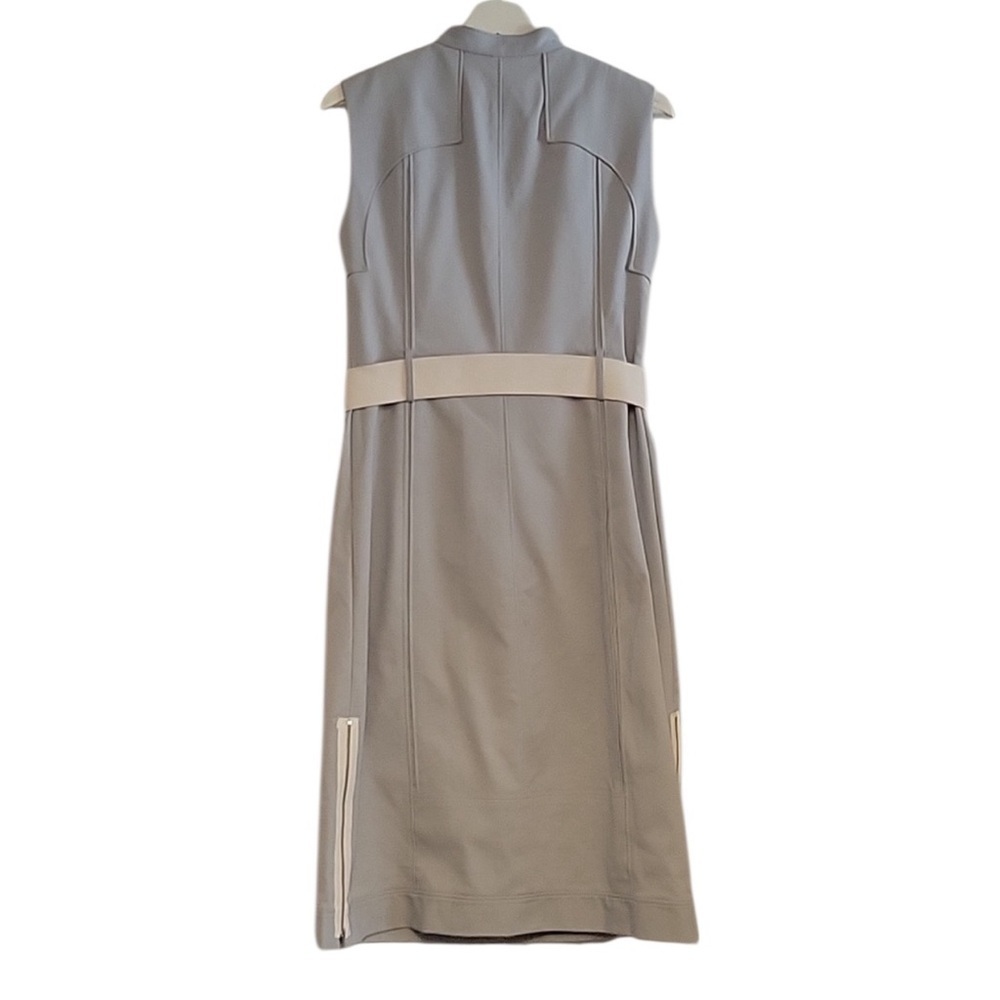 Ross Mayer - Designer Chic Gray Sleeveless Midi Dress with Belt - Size 16 - Picture 3 of 7